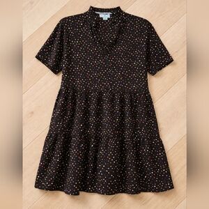 🌞 CeCe Black Polka Dot Babydoll Dress - size medium